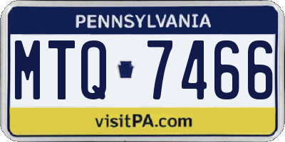 PA license plate MTQ7466