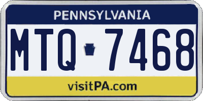 PA license plate MTQ7468