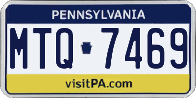 PA license plate MTQ7469