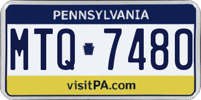 PA license plate MTQ7480