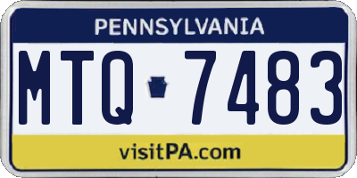 PA license plate MTQ7483