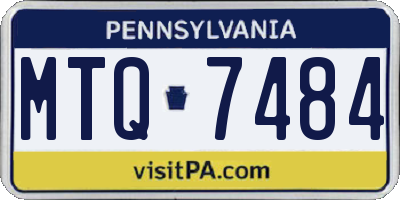PA license plate MTQ7484