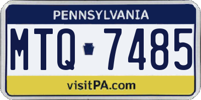PA license plate MTQ7485