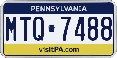 PA license plate MTQ7488