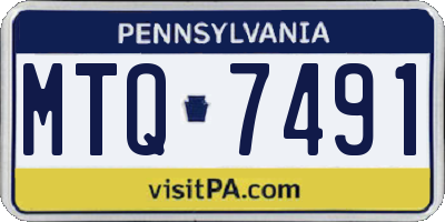 PA license plate MTQ7491
