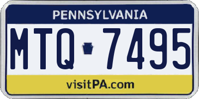 PA license plate MTQ7495
