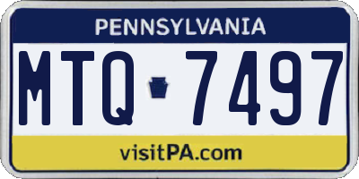 PA license plate MTQ7497