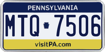 PA license plate MTQ7506