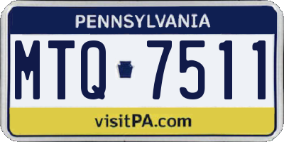 PA license plate MTQ7511