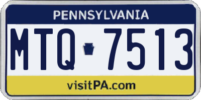 PA license plate MTQ7513