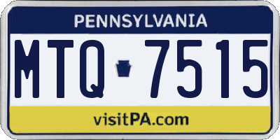 PA license plate MTQ7515