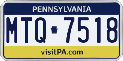 PA license plate MTQ7518