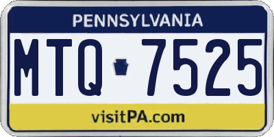 PA license plate MTQ7525