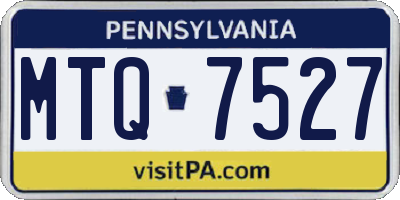 PA license plate MTQ7527