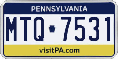 PA license plate MTQ7531