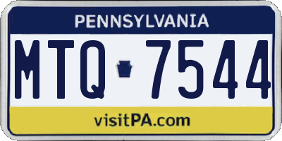 PA license plate MTQ7544
