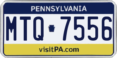 PA license plate MTQ7556