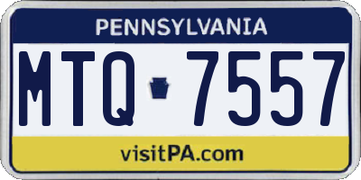 PA license plate MTQ7557