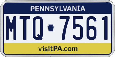 PA license plate MTQ7561