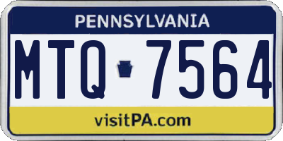 PA license plate MTQ7564
