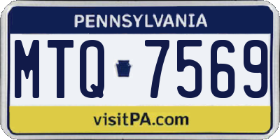 PA license plate MTQ7569