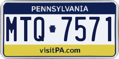 PA license plate MTQ7571
