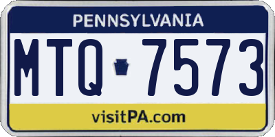 PA license plate MTQ7573