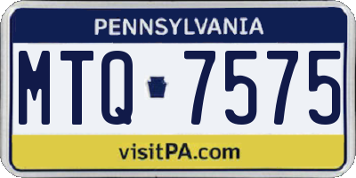 PA license plate MTQ7575