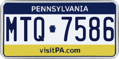 PA license plate MTQ7586