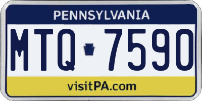 PA license plate MTQ7590