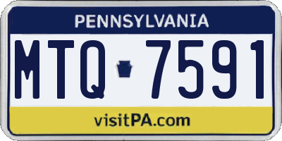 PA license plate MTQ7591