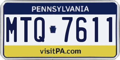 PA license plate MTQ7611