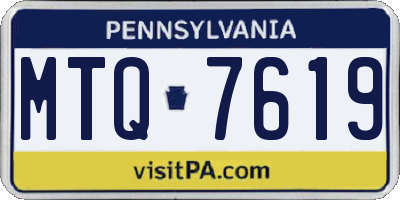PA license plate MTQ7619