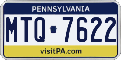 PA license plate MTQ7622