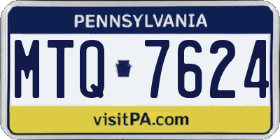 PA license plate MTQ7624