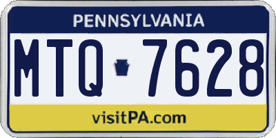 PA license plate MTQ7628