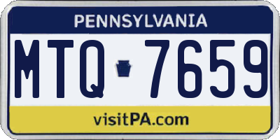 PA license plate MTQ7659