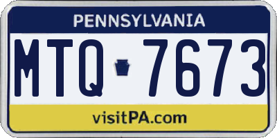 PA license plate MTQ7673