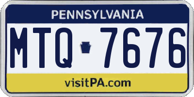 PA license plate MTQ7676