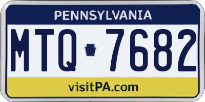 PA license plate MTQ7682