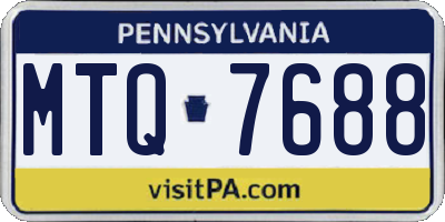 PA license plate MTQ7688