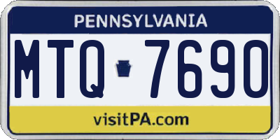 PA license plate MTQ7690