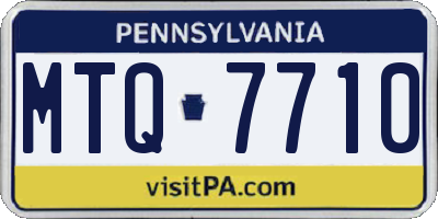 PA license plate MTQ7710