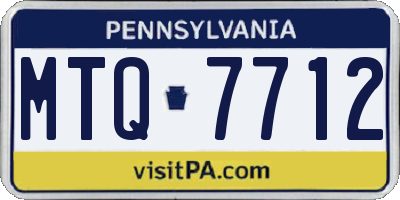 PA license plate MTQ7712
