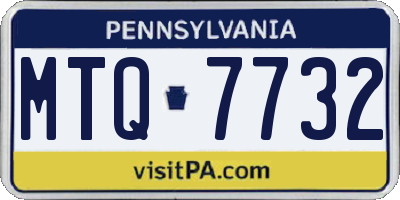 PA license plate MTQ7732