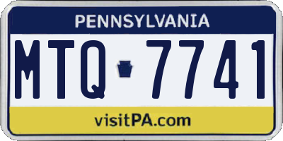 PA license plate MTQ7741