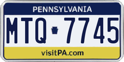 PA license plate MTQ7745