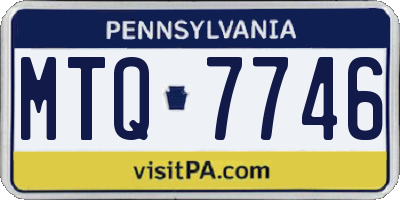 PA license plate MTQ7746