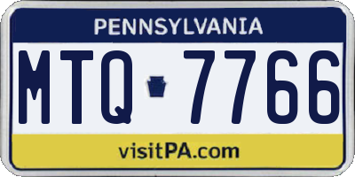 PA license plate MTQ7766