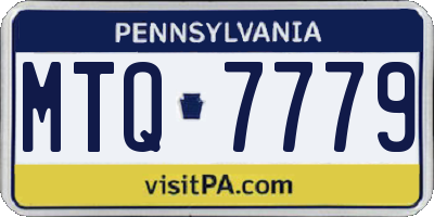 PA license plate MTQ7779